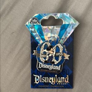 Disney Blue and Silver Brooch - Disneyland 60th Anniversary